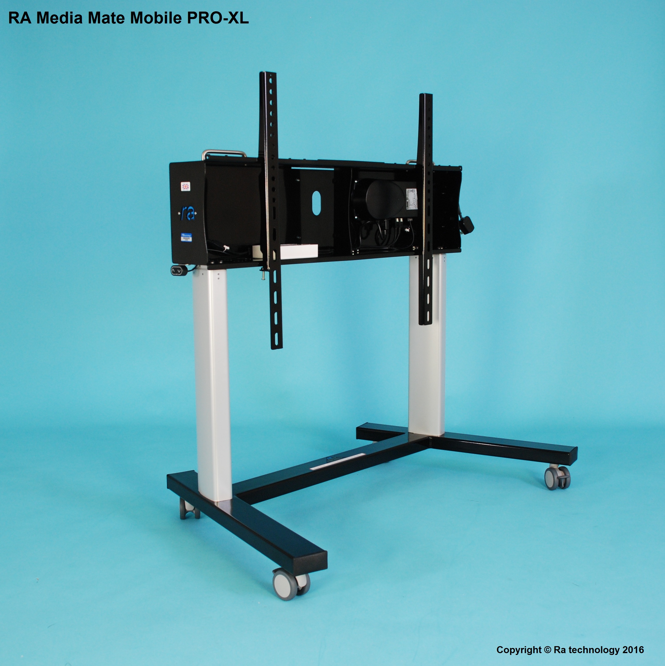 RA Media Mate Mobile PRO XL. Electric Height Adjustable Trolley